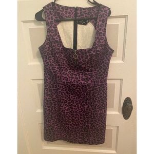 Lazy Oaf Purple Cheetah Print Dress